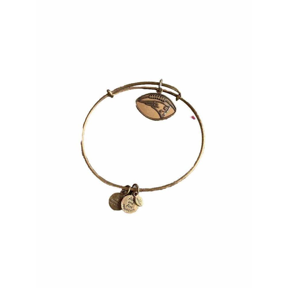 Alex And Ani Bracelet Energy NFL Gold Tone Stacking Charm Football
